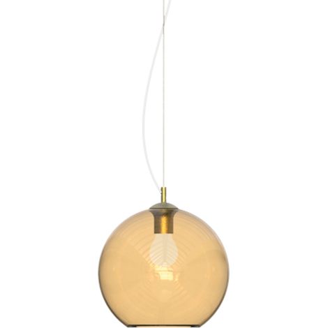 Ideal Lux Sospensione Moderna NEMO 1 luce E27 Ambra Metallo Vetro