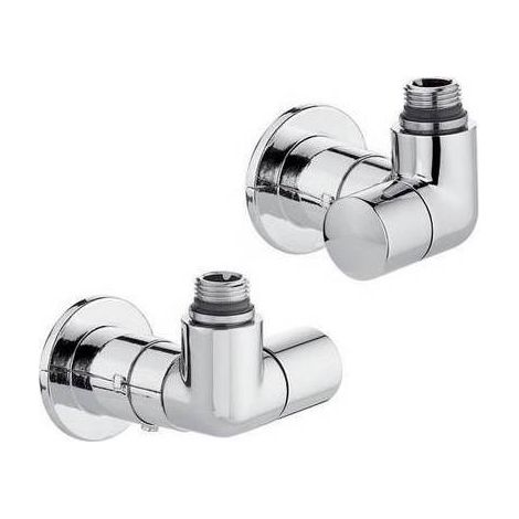 VALVOLA TERMOSTATIZZABILE + DETENTORE DOPPIA SQUADRA CROMO  VERSIONE S Misura: 1/2" 23 p. 1,5 Cromo