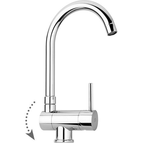 Miscelatore lavello cucina Stick con canna reclinabile in ottone (1/10)