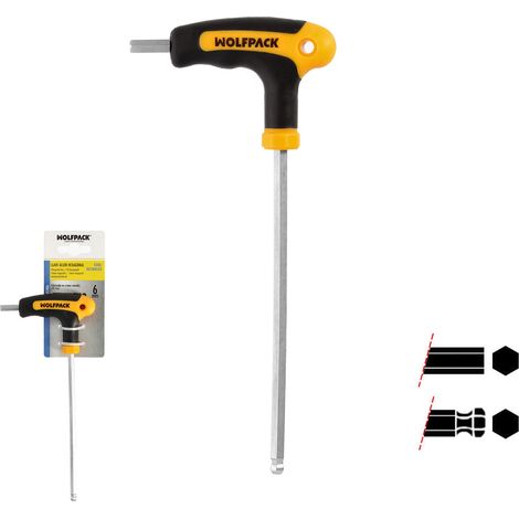 Llave Allen Con Bola Mango Forma T 6,0 mm. Con Colgador (1/4)