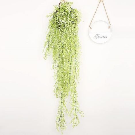 Fleur Artificielle - Plante Suspendue 85 cm - Pour Décoration Murale Intérieure Extérieure Jardin Mariage - Lot de 2 (1/3)