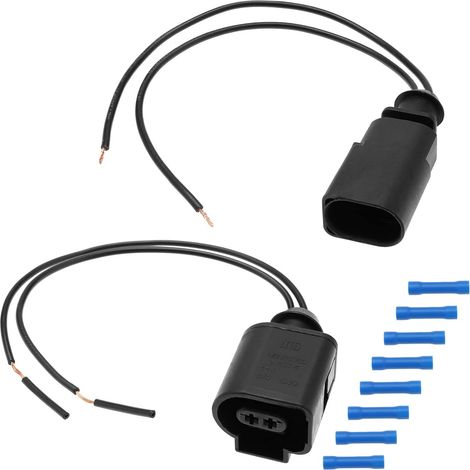 Lot de 2 kits de réparation de connecteurs de harnais électrique à 2 broches 10336102 1J0973802 1J0973702 0,50 mm²-1,50 mm² 1 mâle et 1 femelle (1/5)