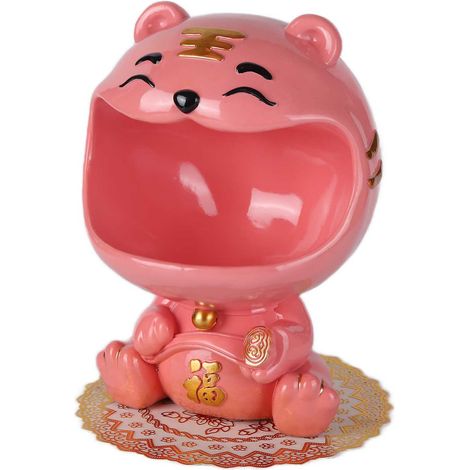 Panier Rangement Clés Téléphone Forme Animal Rose Décoratif Maison Entrée Accessoire Présentoir (1/5)