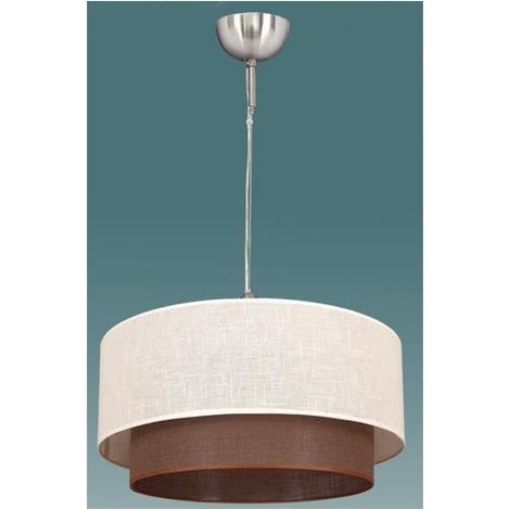My Lamp - Lampada da tavolo 1l. Marrone/Beige cilindrica (30x15)