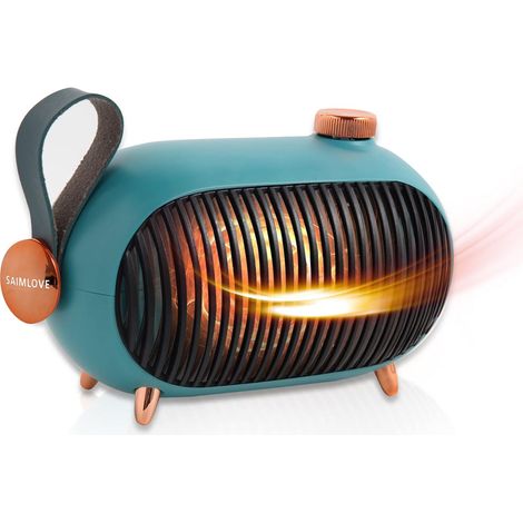 Chauffage d'appoint portable, mini chauffage électrique d'appoint, céramique PTC à chauffage rapide avec protection anti-basculement et contre la surchauffe (1/5)
