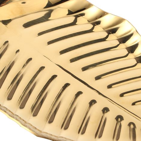 Plateau de présentation pour bijoux en forme de feuille style nordique - Accessoire de rangement et décoration