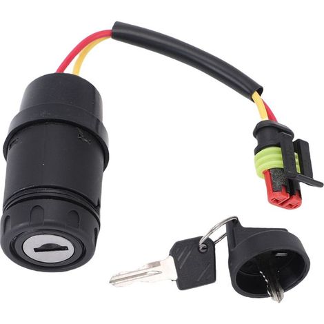 Contacteur allumage avec clé inox – Pour tracteur, chariot élévateur et engin de chantier – Verrou sécurité robuste (1/5)