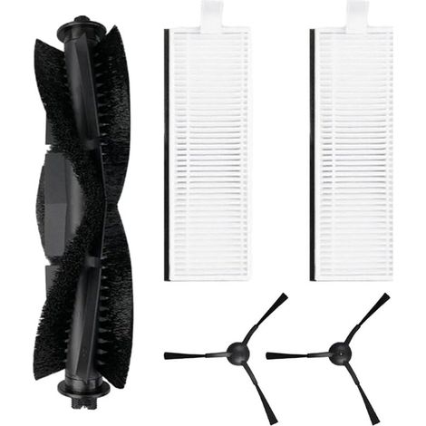 Lot de 5 brosses latérales principales pour aspirateur robot pour Laresar Evol 3, 1 brosse à rouleau principale, 2 filtres HEPA, 2 (1/4)
