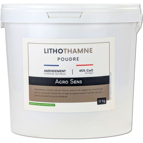 Lithothamne en poudre - Amendement calcaire naturel pour le jardin - Seau 12 kg