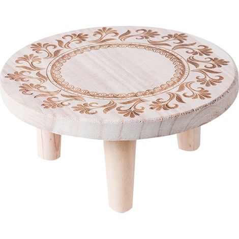 Support Plante Bois Support Pot Fleurs Étagère Succulentes Support Bonsaï Décoration Intérieure 16x16x8 cm (1/5)