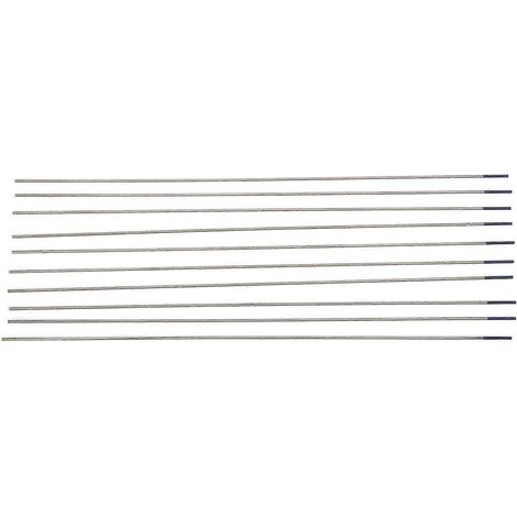 10 Stück Stabelektrode aus Yttrium-Wolfram (WY20) für Lichtbogenschweißen von dünnem Aluminium, blau, 1 mm