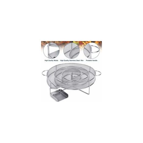 Générateur de Fumée Froide, Spirale en Acier Inoxydable Fumoir à Froid Pour Gril Bouilloire Fumeur BBQ Boîte De Fumoir De Granule Fumage Viande Poisson avec 2 Brosse Nettoyage et 4 Crochet