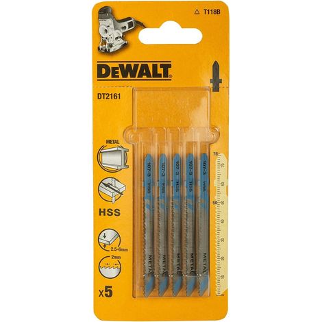 Lames de scie sauteuse pour manche en métal en T HSS T118B (Lot de 5) Argent (1/5)