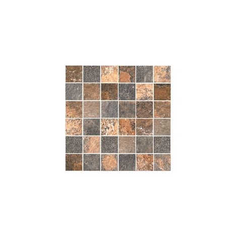 Carrelage imitation pierre Zap Marron - 29x29 Mosaïque