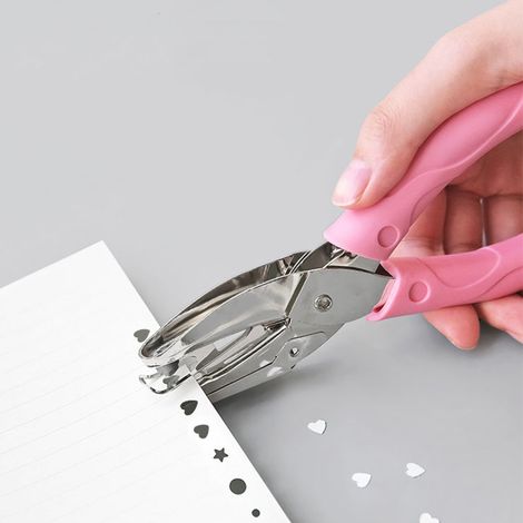 Perforatrice à un seul trou, petite taille, poignée confortable, compacte et légère, perforatrice manuelle adaptée à la maison, au bureau et au bricolage, trou en étoile de 5 mm.
