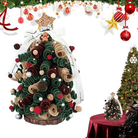 Kit pour Arbre de Noël Décoration Naturelle avec Anneau de Corde Solide de Noël Fait Main pour Familles Fêtes Anniversaire Appui de Fenêtre Étagère (1/5)