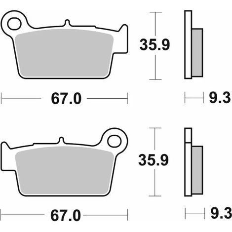 Pastillas de freno SBS nuevas KH367 de carbono para uso todoterreno. Compatibles con: Yamaha YZ/YZF, Kawasaki KXF, Suzuki RMZ (traseras).