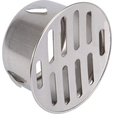 Siphon de sol, siphon de sol rond, 1 couvercle de vidange PC Drain de sol anti-blocage pour balcon en acier inoxydable pour utilisation dans la cour extérieure(75 Flat Mouth) (1/5)