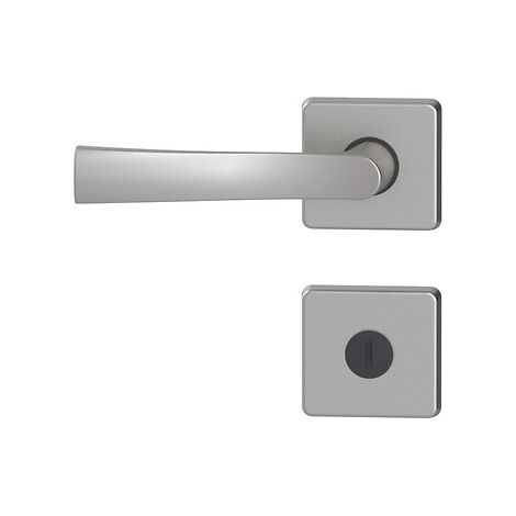 Béquille double sur rosace série Flex chromé satiné clé L - VACHETTE