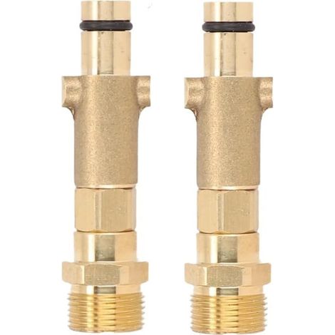 Lot de 2 adaptateurs de nettoyeur haute pression en laiton à baïonnette M22 pour nettoyeurs haute pression Nilfisk à filetage extérieur, baïonnette de nettoyeur haute pression, température (1/5)