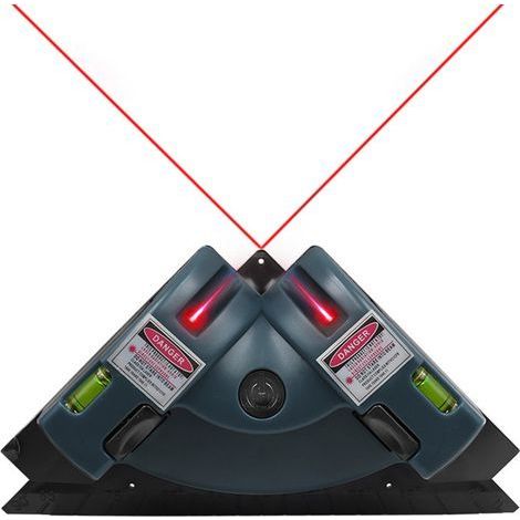 Laser-Fliesenwaage, Infrarot-Laser-Winkelmessgerät, mit horizontalen und vertikalen Linien, Wasserwaage für Wand- und Bodenfliesen, blau. (1/5)
