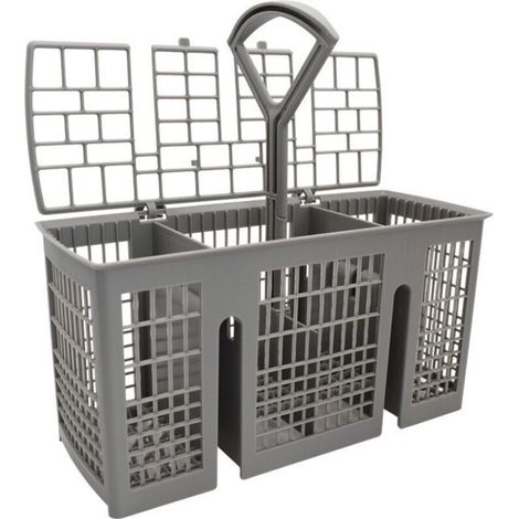 Panier à vaisselle pour lave-vaisselle Siemens Bosch, 220 x 115 x 90 mm, gris, avec une poignée ronde amovible. (1/4)
