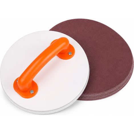 Plateau de ponçage mural auto agrippant 23 cm avec 9 abrasifs 180 grit (1/5)