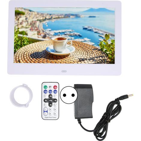Cadre photo numérique HD 10,1 pouces, écran LCD 1024 x 600, cadre photo électronique intelligent avec télécommande, 110-240 V (1/5)