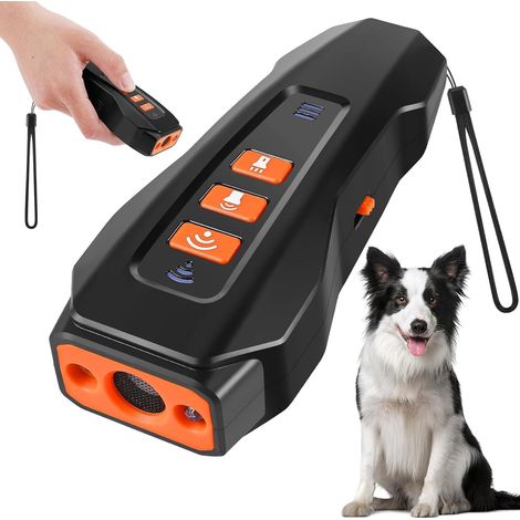 Anti-cloche pour chien, anti-aboiement à ultrasons pour chien avec 3 fréquences réglables, portée de 30 mètres, dispositif anti-aboiement, pour intérieur et extérieur (1/5)