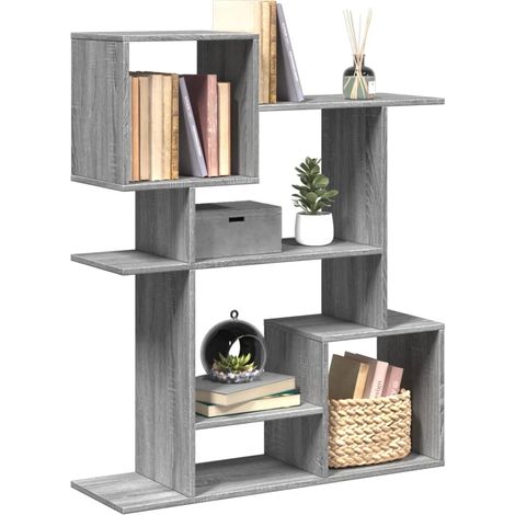 Raumteiler-Bücherregal Grau Sonoma 92x29x112 cm Holzwerkstoff vidaXL (1/5)