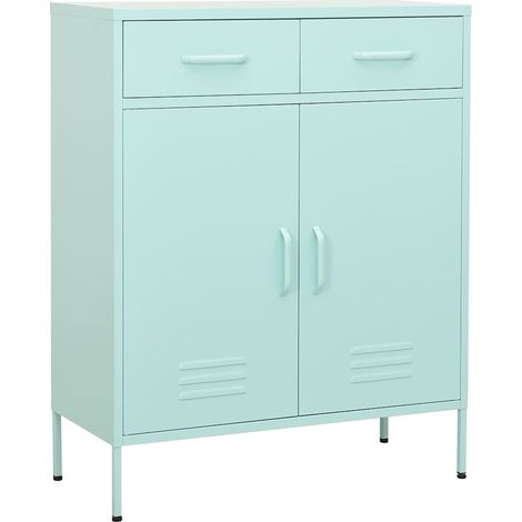 vidaXL Armario de almacenamiento acero verde mint 80x35x101,5 cm (1/5)