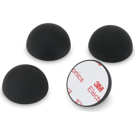 Set de 4 amortisseurs élastomères ED32 pour appareils HiFi, Enceinte, Haut-Parleur, Platine, amplificateur etc Patch Autocollant 3M, Coloris Noir (1/3)