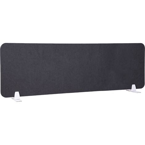 Pannello Fonoassorbente da Banco 140x45 cm Coppia di Piedini con Base D'Appoggio Finitura Antracite (1/4)
