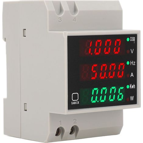 Compteur de puissance numérique, moniteur d'énergie, tension, courant, testeur de fréquence AC 80-300V 0-100A (1/5)