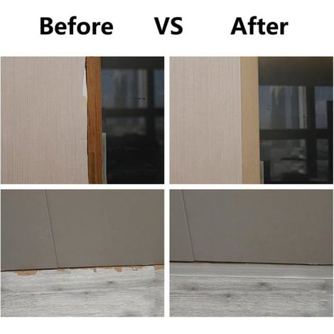 Profilé de transition pour sol, 1 m x 5 cm, autoadhésif, en PVC, bande de séparation pour porte de sol, pour carrelage, bois, str (1/5)