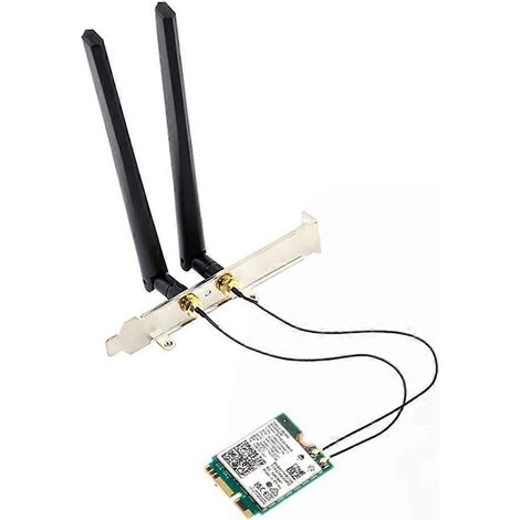 Carte réseau sans fil Intel BE200 WiFi 7 M.2 avec Bluetooth 5.4 BE200NGW 2,4G/5G/6GHz et antennes (6 dBi) (1/5)