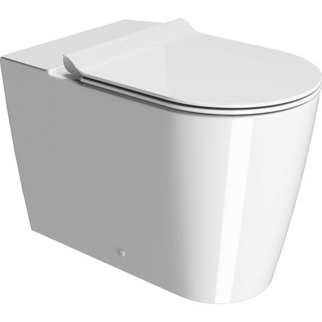KUBE X WC combiné, siphon en S/siphon en P, Swirlflush, 36x63cm, blanc ExtraGlaze