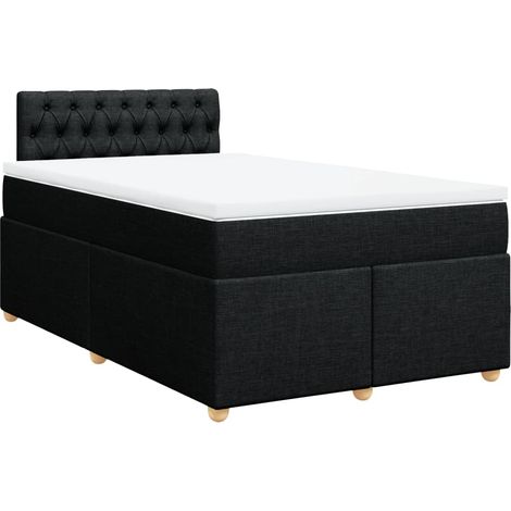 Maison Exclusive - Giroletto a Molle con Materasso Nero 120x200 cm in Tessuto