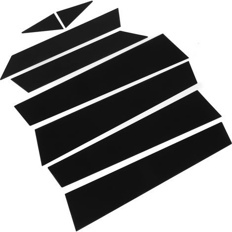 8PCS Moulures de Montants de Fenêtre Surface Lisse Légère Noir Brillant Garniture de Fenêtre Compatible A3 (1/5)