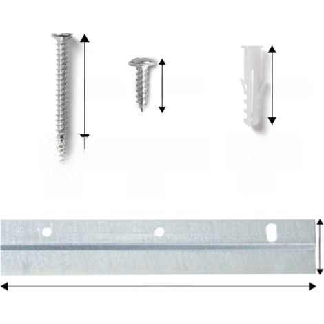 Support Murale Z En Acier Inoxydable - Système De Fixation À Rainure Française Pour Tableaux Miroirs Panneaux Œuvres D Art Armoires Tableaux Blancs - Lot De 2 (1/5)