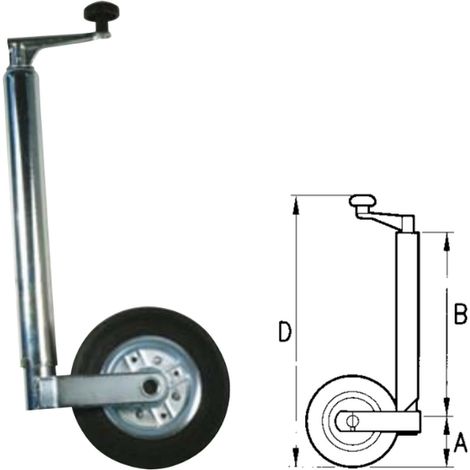 Servotimone leggero a ruota 62038 Cermag portata 150 kg tondo 48 mm