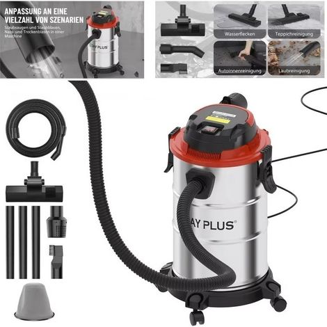Aspirateur professionnel eau et poussière 5000 W – 19 kPa – capacité 18 L – fonction souffleur pour atelier et garage (1/5)