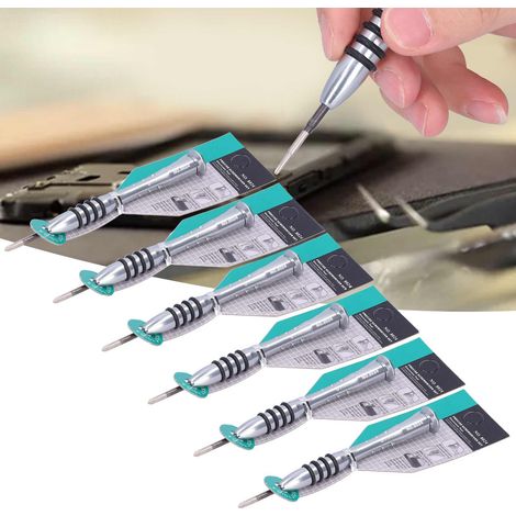 Sechs Y-förmige Schraubendreher für Montage, Demontage und Reparatur (8024 6150 Blei + Nickel Schleifmittel 3.0 Typ Y). (1/5)