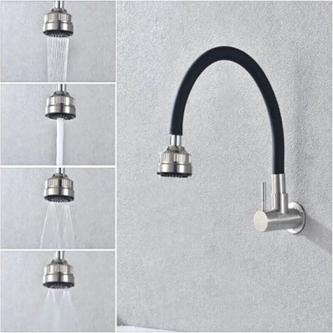 Foldable Kitchen Mixer Tap, Foldable Kitchen Tap for Under-Window Installation, 304 Stainless Steel, Multifunctional