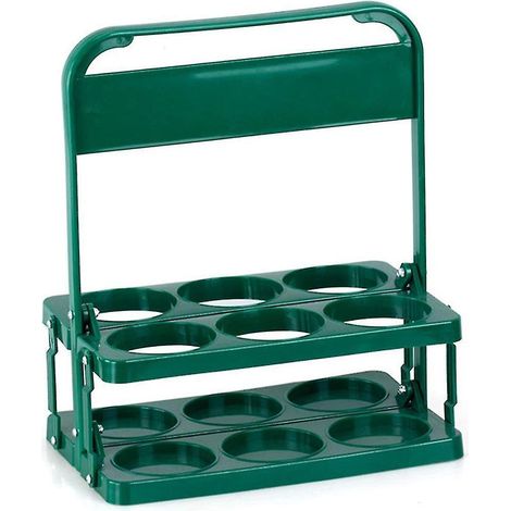 Porte-bouteilles pliable à 6 trous, porte-bouteilles portables pour barbecue et fêtes, panier de rangement pour la cuisine. (1/5)