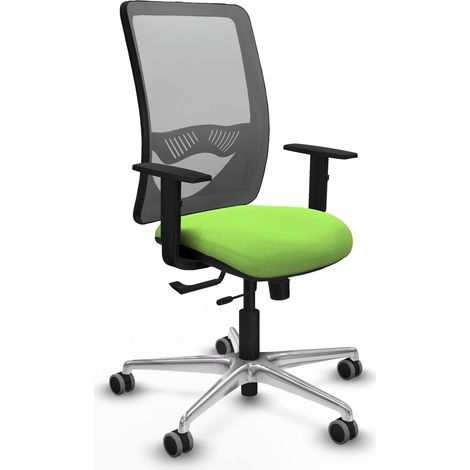 Chaise de bureau piqueras y crespo Zulema gris maille aluminium (1/2)