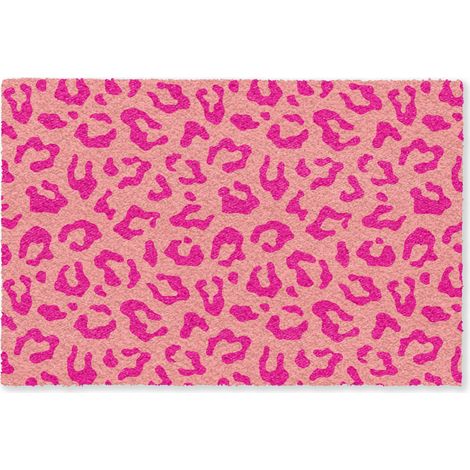 FELPUDO Estampado pantera - Rosa - Estampado animal - Minimalista 120x80 cm (1/5)