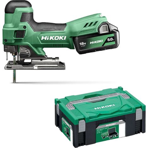 Hikoki – Scie sauteuse sans fil 18V 5Ah – Profondeur de coupe 135mm – Semelle en aluminium avec réglage à 45° – Éclairage LED intégré - CJ18DBWPZ (1/5)