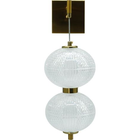 Applique murale dorée 2 globes LED 30W Amerilla IdeaLED (1/5)