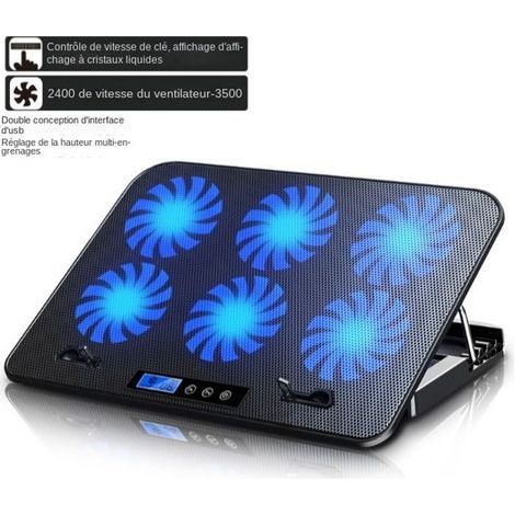 Cooler Stand - MARSEE - 6 Fans - Compatible with 9 to 17 inch Laptops - Adjustable - 2 USB Ports (1/4)